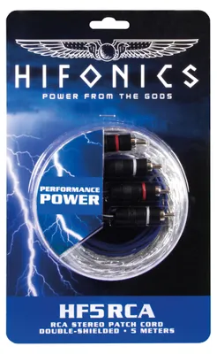 Zdjęcie produktu dla Kabel stereo RCA-Cinch Hifonics HF5RCA, 5 m