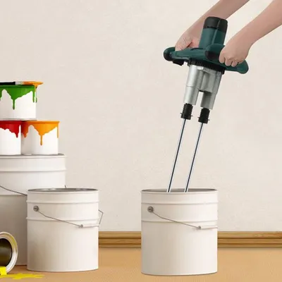 Obrázok produktu pre Elektrický ručný miešač na betón – 2800 W – zelený – na betón a farby – výkonný ručný mixér