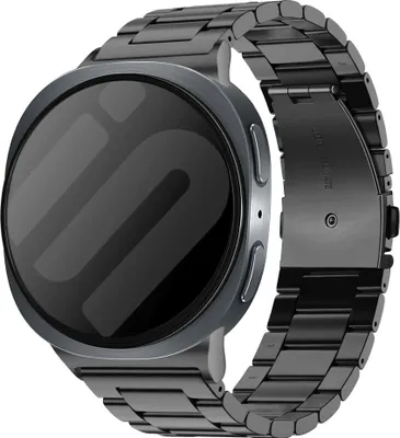 Produktbild von Strap-it Titanium Gliederband mit Schmetterlingsverschluss - passend für die Samsung Galaxy Watch 8 - 40mm / Galaxy Watch 8 - 44mm / Galaxy Watch 8 Classic (schwarz)