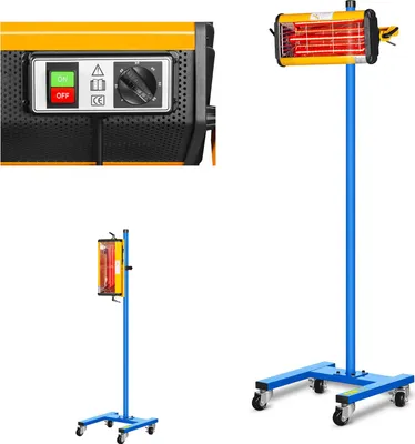 Zdjęcie produktu dla Promiennik Ciepła Podczerwieni Lakierniczny Do Suszenia Farb Na Statywie 1100W Ir-Dryer1000