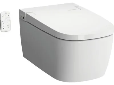 Produktbild von VitrA Dusch-WC Set V-Care Comfort Tiefspüler spülrandlos weiß glänzend mit VitrA Hygiene und VitrA Clean Beschichtung mi