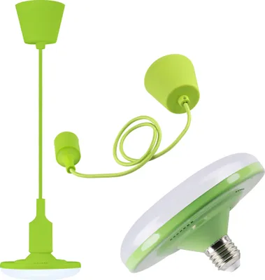 Obrázok produktu pre Závesná lampa KIKI zelená 1xE27x10W plast rozmery: 100x23x15 cm IP20 Polux