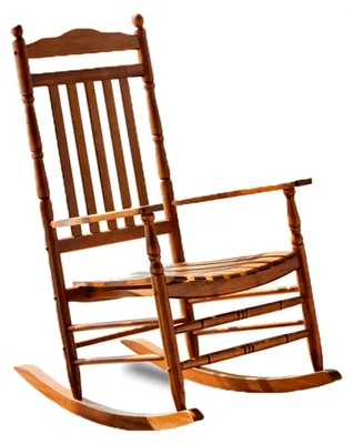 Produktbild von Schaukelstuhl aus Holz für Veranda und Balkon, elegant für Innen- und Außenbereich, aus massivem Eichenholz
