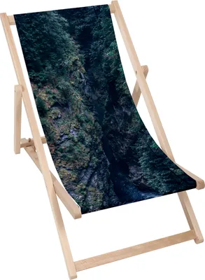 Produktbild von Dreamroots Liegestuhl klappbar Holz bis zu 130 kg, Sonnenliege klappbar mit 3-stufiger Neigungsregulierung der Rückenlehne, Waterfall