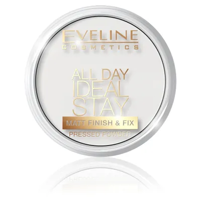 Obrázok produktu pre Eveline Cosmetics Matujúci a stabilizačný prášok pre tvár All Day Ideal Stay Matt Finish & Fix 60 White, 12g