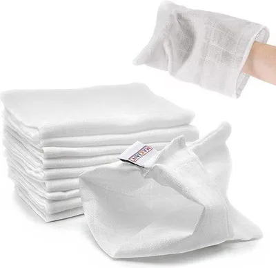 Produktbild von Famanu Waschlappen für Babys - Weiche 100% Baumwollfasern, Waschbar bis 90°C - Umweltfreundliches Alternativprodukt