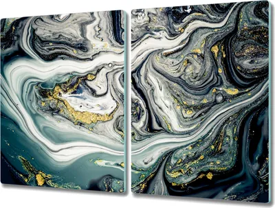 Produktbild von Coloray Schneidebrett Herdabdeckplatte 2x40x52 cm Kochplattenabdeckung Hackbrett Küchenbrett - Art niefiguratywna