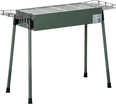 Produktbild von Holzkohlegrill Edelstahl BBQ Standgrill mit Grillrost 94x39x70 cm