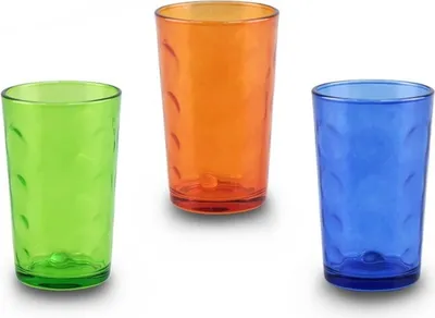 Produktbild von 6er Trinkgläser Buntes Glas 230 ml Wassergläser Limogläser Longdrinkgläser G-21