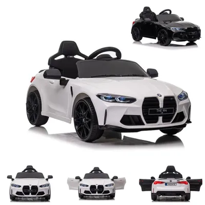 Produktbild von ES-Toys Kinder Elektroauto BMW M4 lizenziert 12V7A Akku 2 Motoren EVA-Reifen MP3 weiß