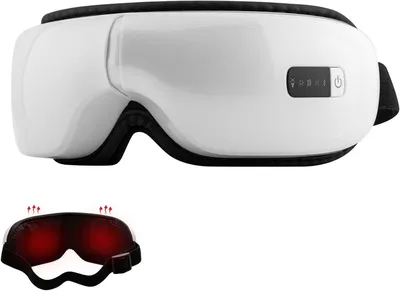 Produktbild von Augenmassagegerät – Vibrationsgesichtsmaske – Entspannung für die Augen – Mit Wärmekompresse – 21 x 16 x 9 cm – Weiß