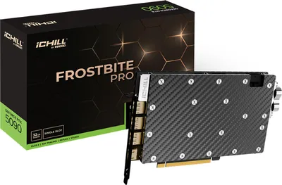 Immagine prodotto di INNO3D iChill GeForce RTX 5090 Frostbite Pro, GeForce RTX 5090, 32 GB, GDDR7, 512 bit, 7680 x 4320 px, PCI Express 5.0