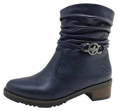 Produktbild von Rieker Damen Stiefeletten Dunkelblau Synthetik Größe: 36