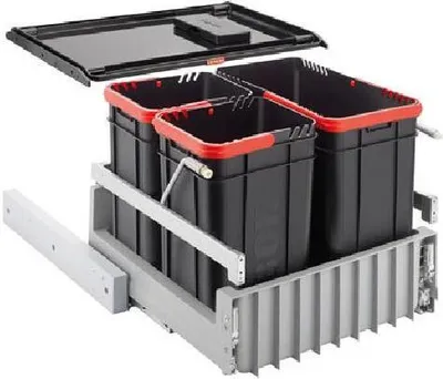 Produktbild von Franke Abfalltrennsysteme - Abfalleimer 300-45 Trio, eingebaut 121.0150.145