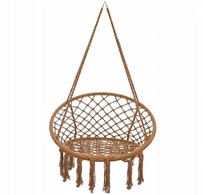 Immagine prodotto di Altalena sospesa Sedia da giardino Altalena da giardino Nido di cicogna Seduta da giardino Boho Brown