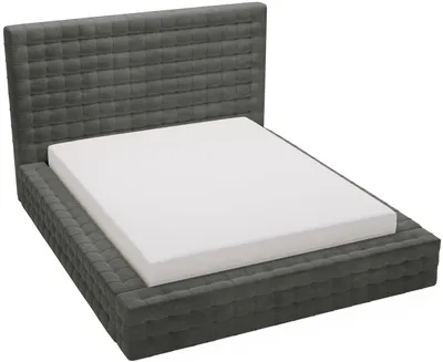 Obrázek produktu pro Čalouněná postel 160x200 Arno - manželská postel 160x200 s podnožkou, sametová látka, postel šedá (Elegance 18)