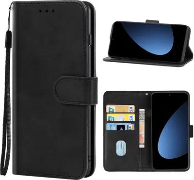 Produktbild von König Design Hülle kompatibel mit Xiaomi 12S Kunstleder Handyhülle - Handy Case Schwarz