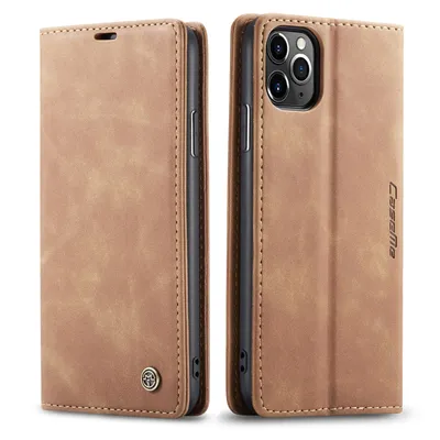 Obrázek produktu pro iPhone 11 Pro Pouzdro, RetroPolyuretanKožené Pouzdro, Kapsy na Karty, Magnetické Uzavírání, Pouzdro s Funkcí Stojánku pro iPhone 11 Pro Hnědý