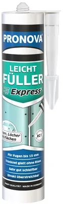 Produktbild von Pronova Leicht Füller Express - Leicht Spachtelmasse für Innen und Außen Fugenmasse 300ml (Weiss)