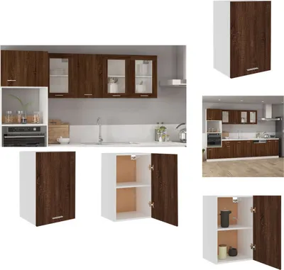 Produktbild von vidaXL Hängeschrank Braun Eichen-Optik 39,5x31x60 cm Holzwerkstoff -  Küchenschränke