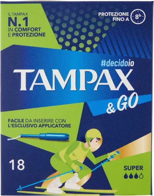 Produktbild von Tampon TAMPAX &Go Super, 18 Tampons