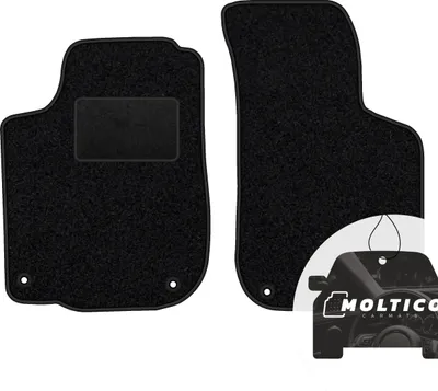 Produktbild von moto-MOLTICO Vorne Fußmatten Auto Velours Autoteppiche Schwarz Automatten Set 2-teilig passend für Skoda Octavia I 1996-2010