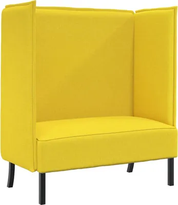 Produktbild von vidaXL Hoher Rücken Sofa 101cm Hellgelb Stoff