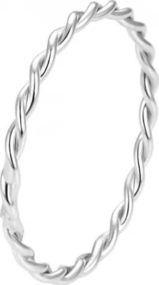 Obrázek produktu pro Minimalistický stříbrný kroucený prsten AGG315L, 56 mm