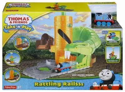 Obrázek produktu pro Mattel Thomas & Friends Take-n-Play Rattling Railsss, Sada vozidla a trati, 3 rok/roky, Vícebarevný