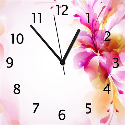 Produktbild von Wallario Design Wanduhr Pinkes Blumenbuket aus Echtglas, Größe 30 x 30 cm