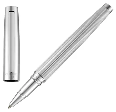 Produktbild von Cerruti 1881 Jefferson Tintenroller Chrom, Minimalistisches Design, 12mm Durchmesser, 140mm Höhe