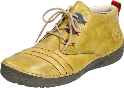 Produktbild von Rieker Damen Stiefelette trendy Schnürschuh Schnürung 52509, Größe:42 EU, Farbe:Gelb