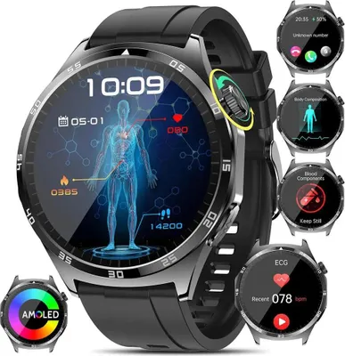 Produktbild von Smartwatch, 1.43 Zoll AMOLED Gesundheitsuhr mit Telefonfunktion, Mehrere Trainingsmodi