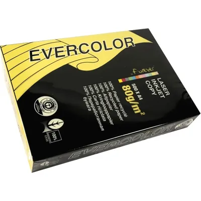 Produktbild von Kopierpapier, DIN A4, 80g/qm, 500 Blatt, Recycling, gelb