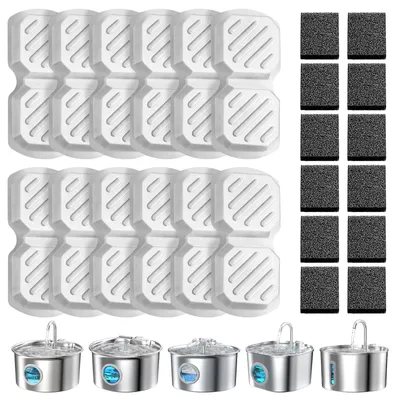 Image de Filtres de remplacement pour fontaine à eau pour chats - 24 pièces