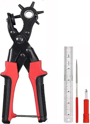 Immagine prodotto di Pinze per cinture e cuoio - Rosso - Pinze professionali per punzonatura - Pinze per punzonatura - Pinze a revolver - Pinze per punzonatura - Pinze per punzonatura