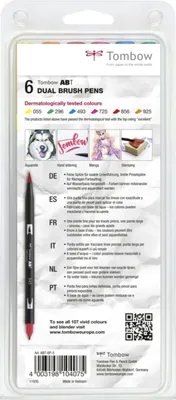 Immagine prodotto di TOMBOW penne a doppia punta in fibra "Dual Brush Pen ABT" tonalità di grigio 12 penne