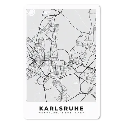 Produktbild von MuchoWow® Mauspad Mousepad Stadtplan - Karte - Karlsruhe - Deutschland 18x27 cm - Mousepads - Maus Mat - Pad - Mausunterlage