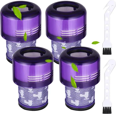 Produktbild von 4 Stück HEPA Filter für Dyson V12 Detect Slim Absolute,Zubehö Ersatzfilter V12 Waschbar Ersatzteile Zubehör für Dyson Staubsauger V12 Filter 971517-01