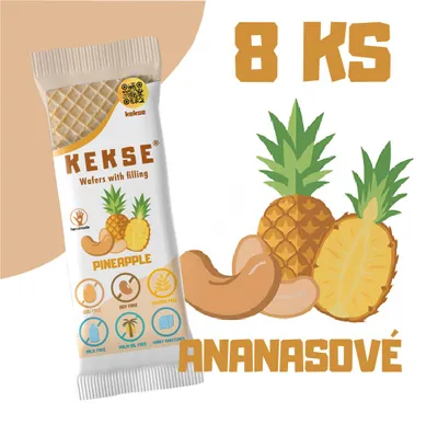 Obrázek produktu pro KEKSE Ananasové oplatky 8 ks