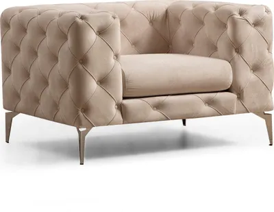 Produktbild von Hanah Home, Como - Ecru, Ohrensessel, Ecru, Polyester, 108 x 70 x 90 x  cm