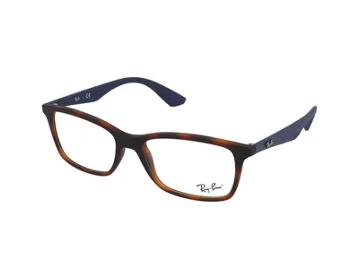 Produktbild von Ray-Ban RB7047, Erwachsener, Uni, Quadratisch, Schildkröte, Blau, Nicht-polarisierte Linse, Nylon