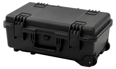 Produktbild von Tragbarer Hartschalen-Kamerakoffer für Flugreisen, Schwarz, 55x35x22,5 cm, mit Schaumstoffeinlagen für Fotoausrüstung