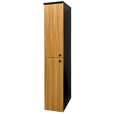 Obrázek produktu pro Skříňka do koupelny vysoká ASTO 01 černý / dub