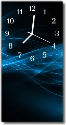 Produktbild von Tulup Glasuhr Wanduhr Küchenuhr Echt-Glas 30x60 Abstrakt Blau