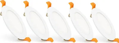 Produktbild von LED Einbaustrahler flach 12W Rund SuperSlim Ausschnitt Ø 155 mm (Pack 5) 5000K Kaltweiß