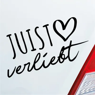 Produktbild von Auto Aufkleber Juist verliebt Herz Insel Nordsee Liebe Car 19x10 cm Schwarz Matt Sticker Heckscheibenaufkleber