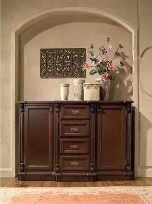 Produktbild von Kommode Sideboard Kommoden Schrank Schränke Wohnzimmer Holz Barock Braun Möbel