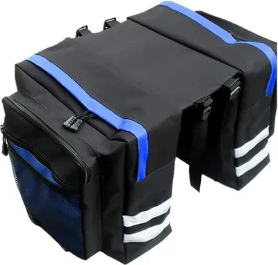 Produktbild von Famanu Fahrradtasche für Gepäckträger - wasserdicht, multifunktional, 30 Liter, blau