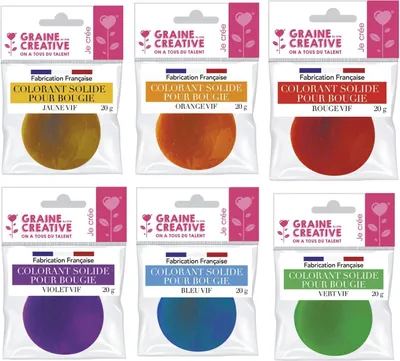 Immagine prodotto di 6 coloranti solidi per candele da 20 g